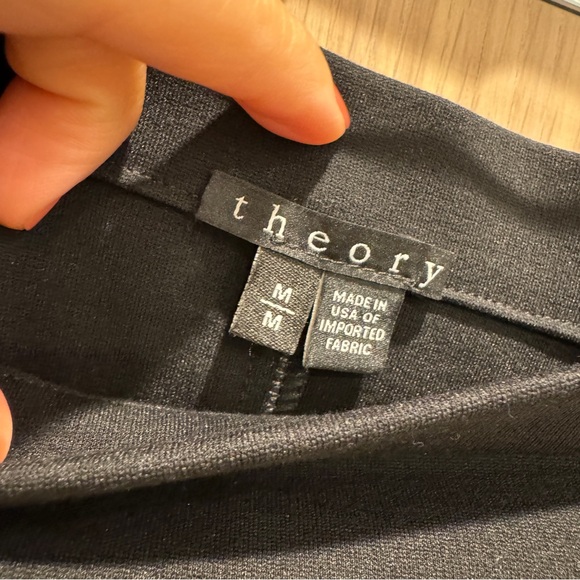 Theory Black Stretchy Pencil Skirt - M - Picture 5 of 6